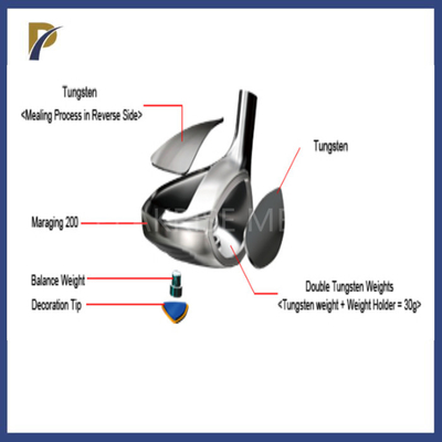 Golf Counterweight Cu W Alloy 75WCu Tungsten Copper Components Tungsten Copper Plate