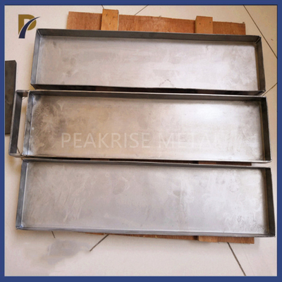 Welding Molybdenum Trays TZM Moly Boat Riveted Sintering Stamping Welding Boats Molybdenum Folding Boats Moly Boat