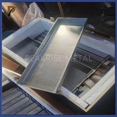 Welding Molybdenum Trays TZM Moly Boat Riveted Sintering Stamping Welding Boats Molybdenum Folding Boats Moly Boat